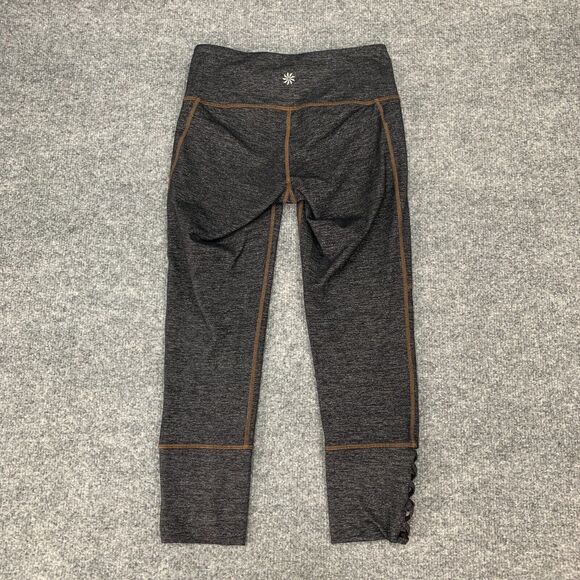 Athleta Mind of Matter Capri Womens XXS 2XS Cut Out Hem Leggings Stretch Pull On - Picture 3 of 12